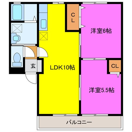 サンピアレＡの物件間取画像